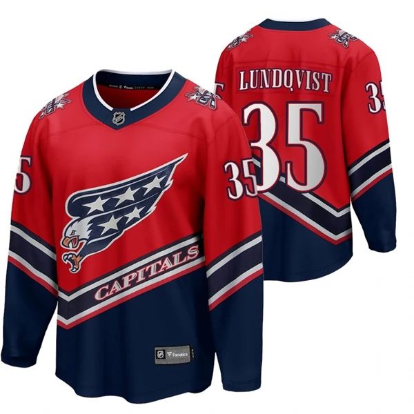 Washington Capitals Trikot Henrik Lundqvist 35 2022 Reverse Retro Rot Authentic